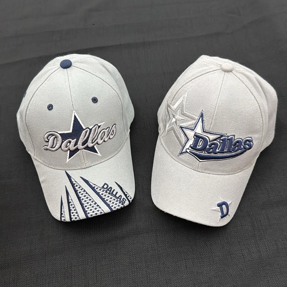 2 Dallas Cowboys Gray and Blue Baseball Caps acrylic/wool blend (mlb) - Picture 8 of 8